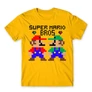 Sárga Super Mario férfi rövid ujjú póló - Super Mario Bros