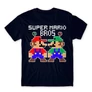 Sötétkék Super Mario férfi rövid ujjú póló - Super Mario Bros
