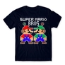 Kép 16/24 - Sötétkék Super Mario férfi rövid ujjú póló - Super Mario Bros