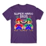 Sötétlila Super Mario férfi rövid ujjú póló - Super Mario Bros