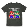 Sötétszürke Super Mario férfi rövid ujjú póló - Super Mario Bros