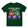 Sötétzöld Super Mario férfi rövid ujjú póló - Super Mario Bros