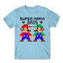 Kép 22/24 - Világoskék Super Mario férfi rövid ujjú póló - Super Mario Bros