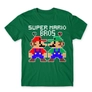 Kép 24/24 - Zöld Super Mario férfi rövid ujjú póló - Super Mario Bros