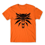 Kép 13/21 - Narancs The Witcher férfi rövid ujjú póló - Wolf head logo