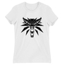 Kép 6/22 - Fehér The Witcher női rövid ujjú póló - Wolf head logo