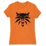 Kép 9/22 - Narancs The Witcher női rövid ujjú póló - Wolf head logo