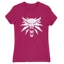 Pink The Witcher női rövid ujjú póló - Wolf head logo
