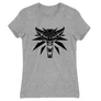 Sportszürke The Witcher női rövid ujjú póló - Wolf head logo
