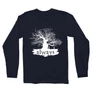 Sötétkék Harry Potter férfi hosszú ujjú póló - Always Tree silhouette