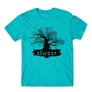 Atollkék Harry Potter férfi rövid ujjú póló - Always Tree silhouette