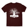 Bordó Harry Potter férfi rövid ujjú póló - Always Tree silhouette