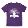 Sötétlila Harry Potter férfi rövid ujjú póló - Always Tree silhouette