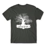 Sötétszürke Harry Potter férfi rövid ujjú póló - Always Tree silhouette