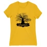 Sárga Harry Potter női rövid ujjú póló - Always Tree silhouette