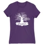 Sötétlila Harry Potter női rövid ujjú póló - Always Tree silhouette