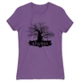 Világoslila Harry Potter női rövid ujjú póló - Always Tree silhouette