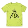 Almazöld Harry Potter férfi rövid ujjú póló - Deathly hallows symbol