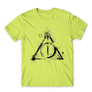 Kép 3/25 - Almazöld Harry Potter férfi rövid ujjú póló - Deathly hallows symbol