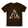 Barna Harry Potter férfi rövid ujjú póló - Deathly hallows symbol