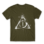 Kép 12/25 - Khaki Harry Potter férfi rövid ujjú póló - Deathly hallows symbol