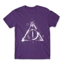 Sötétlila Harry Potter férfi rövid ujjú póló - Deathly hallows symbol