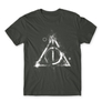 Kép 19/25 - Sötétszürke Harry Potter férfi rövid ujjú póló - Deathly hallows symbol