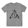 Sportszürke Harry Potter férfi rövid ujjú póló - Deathly hallows symbol