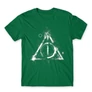 Zöld Harry Potter férfi rövid ujjú póló - Deathly hallows symbol
