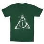 Sötétzöld Harry Potter gyerek rövid ujjú póló - Deathly hallows symbol