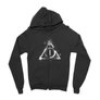Fekete Harry Potter zipzáros pulóver - Deathly hallows symbol