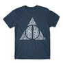 Denim Harry Potter férfi rövid ujjú póló - Deathly hallows text