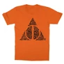 Narancs Harry Potter gyerek rövid ujjú póló - Deathly hallows text