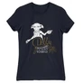 Sötétkék Harry Potter női rövid ujjú póló - Dobby is a free elf