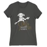 Sötétszürke Harry Potter női rövid ujjú póló - Dobby is a free elf