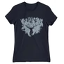 Sötétkék Harry Potter női rövid ujjú póló - Expecto Patronum silhouette