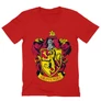 Piros Harry Potter férfi V-nyakú póló - Griffendél logó
