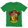 Zöld Harry Potter férfi V-nyakú póló - Griffendél logó
