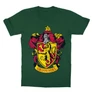 Sötétzöld Harry Potter gyerek rövid ujjú póló - Griffendél logó