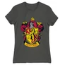 Sötétszürke Harry Potter női rövid ujjú póló - Griffendél logó