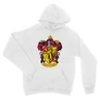 Fehér vHarry Potter unisex kapucnis pulóver - Griffendél logó
