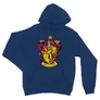 Királykék Harry Potter unisex kapucnis pulóver - Griffendél logó