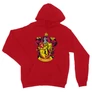 Piros Harry Potter unisex kapucnis pulóver - Griffendél logó