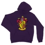 Sötétlila Harry Potter unisex kapucnis pulóver - Griffendél logó