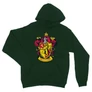 Sötétzöld Harry Potter unisex kapucnis pulóver - Griffendél logó
