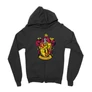 Fekete Harry Potter zipzáros pulóver - Griffendél Logo