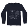 Sötétkék Harry Potter férfi hosszú ujjú póló - Gryffindor Constellation