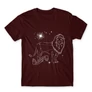 Bordó Harry Potter férfi rövid ujjú póló - Gryffindor Constellation