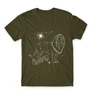 Khaki Harry Potter férfi rövid ujjú póló - Gryffindor Constellation