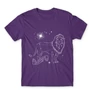 Sötétlila Harry Potter férfi rövid ujjú póló - Gryffindor Constellation